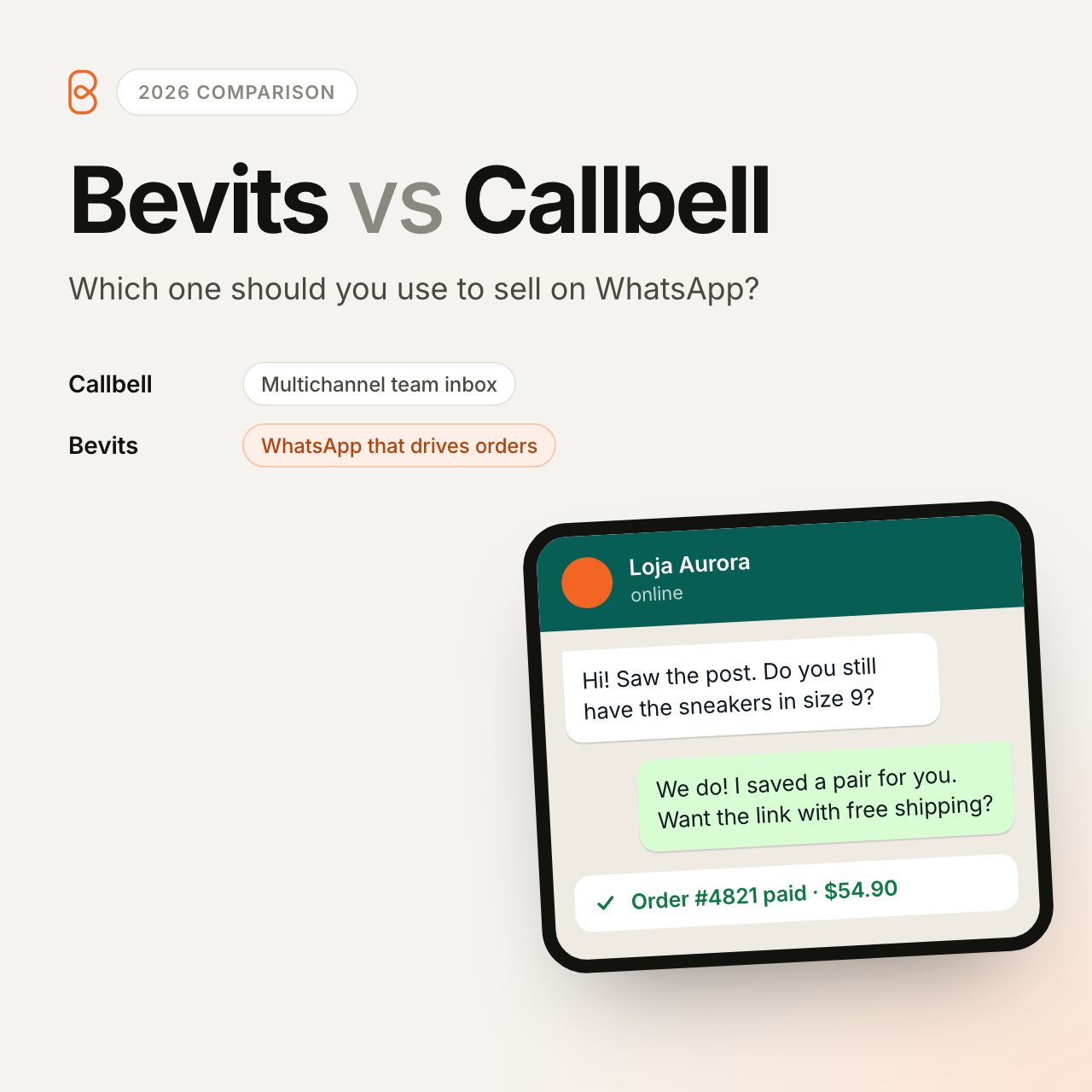 Bevits vs Callbell: Which One Should You Use to Sell on WhatsApp in 2026?