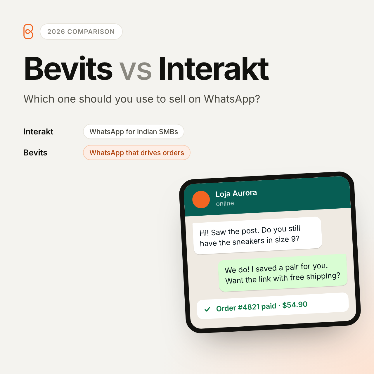 Bevits vs Interakt: Which One Should You Use to Sell on WhatsApp in 2026?
