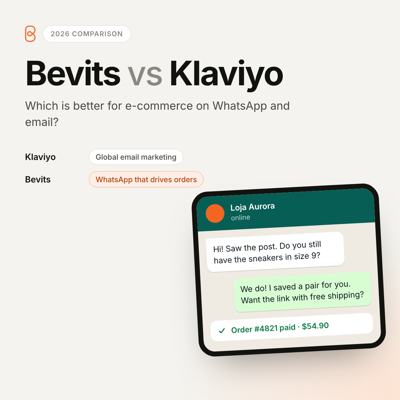 Bevits vs Klaviyo: Which Is Better for E-commerce on WhatsApp and Email in 2026?