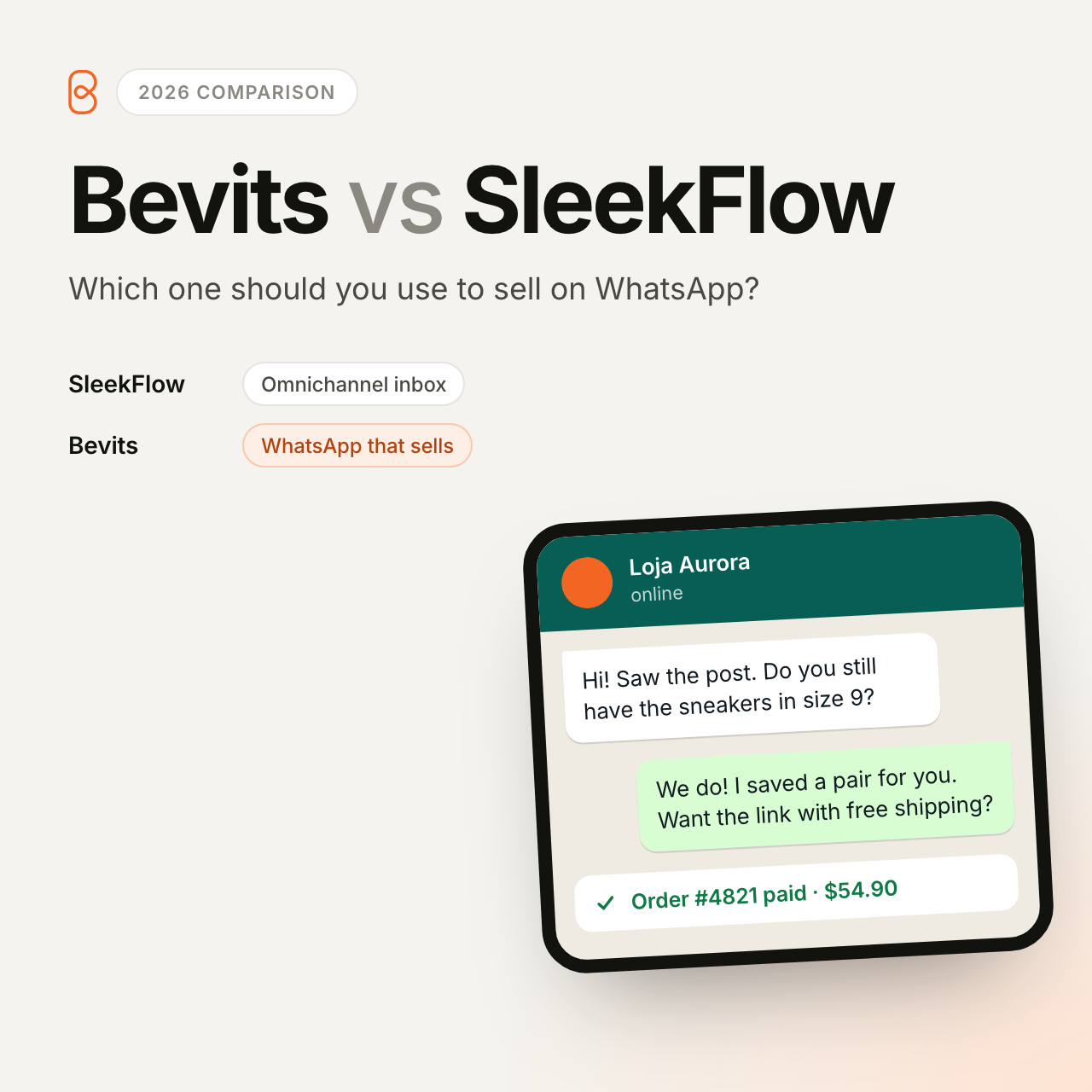 Bevits vs SleekFlow: Which One Should You Use to Sell on WhatsApp in 2026?