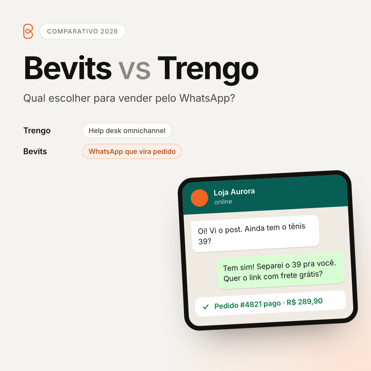 Bevits vs Trengo: Qual Escolher para Vender pelo WhatsApp em 2026?